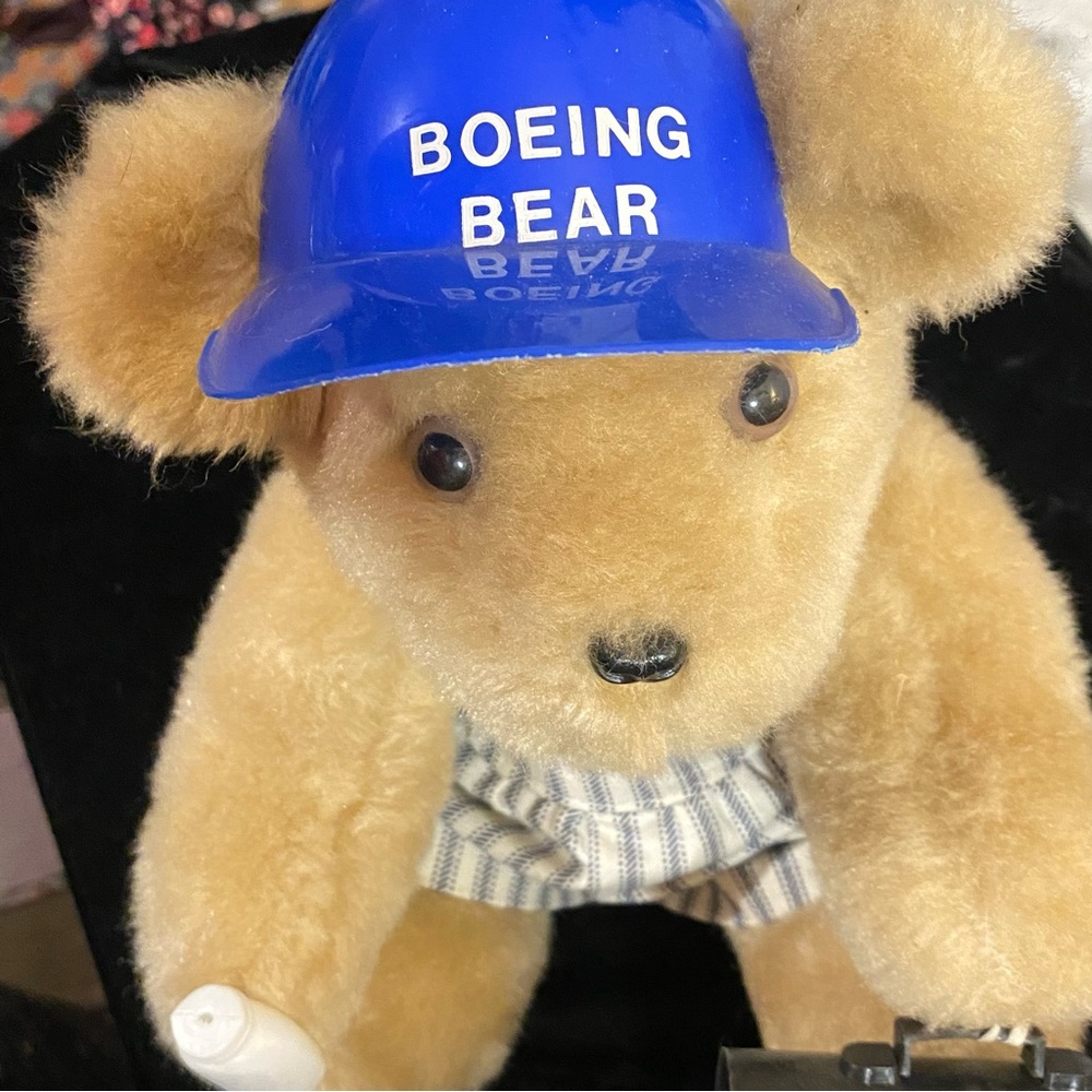 VINTAGE, ORIGINAL, HANDMADE BOEING TEDDY BEAR. Fully functional arms and legs.